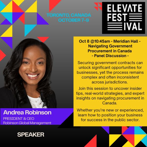 Elevate Festival panel discussion with Andrea Robinson of Robinson Global Management