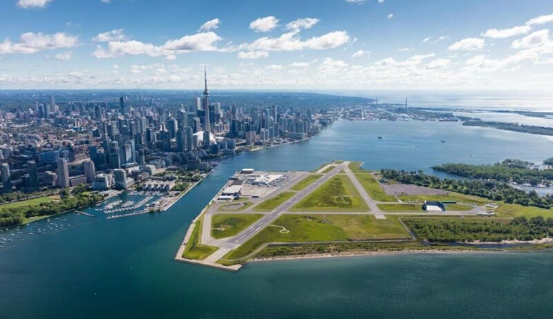 Scenic view of Billy Bishop Toronto City Airport